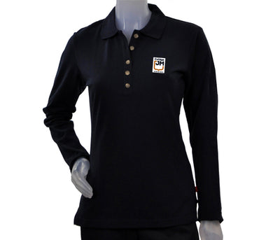 Polo femme manches longues Marine (Cdb)
