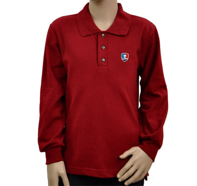 Polo unisexe manches longues Rouge (Ev)