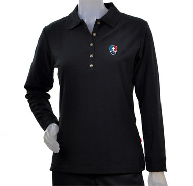 Polo femme manches longues Marine  (Ev)