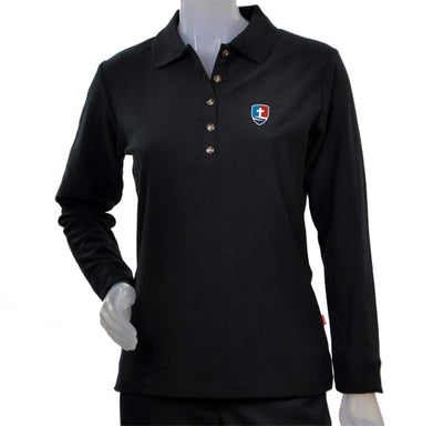 Polo femme manches longues Marine  (Ev)