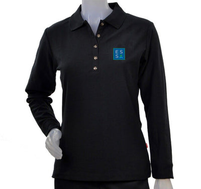 Polo femme manches longues Marine (Sa)